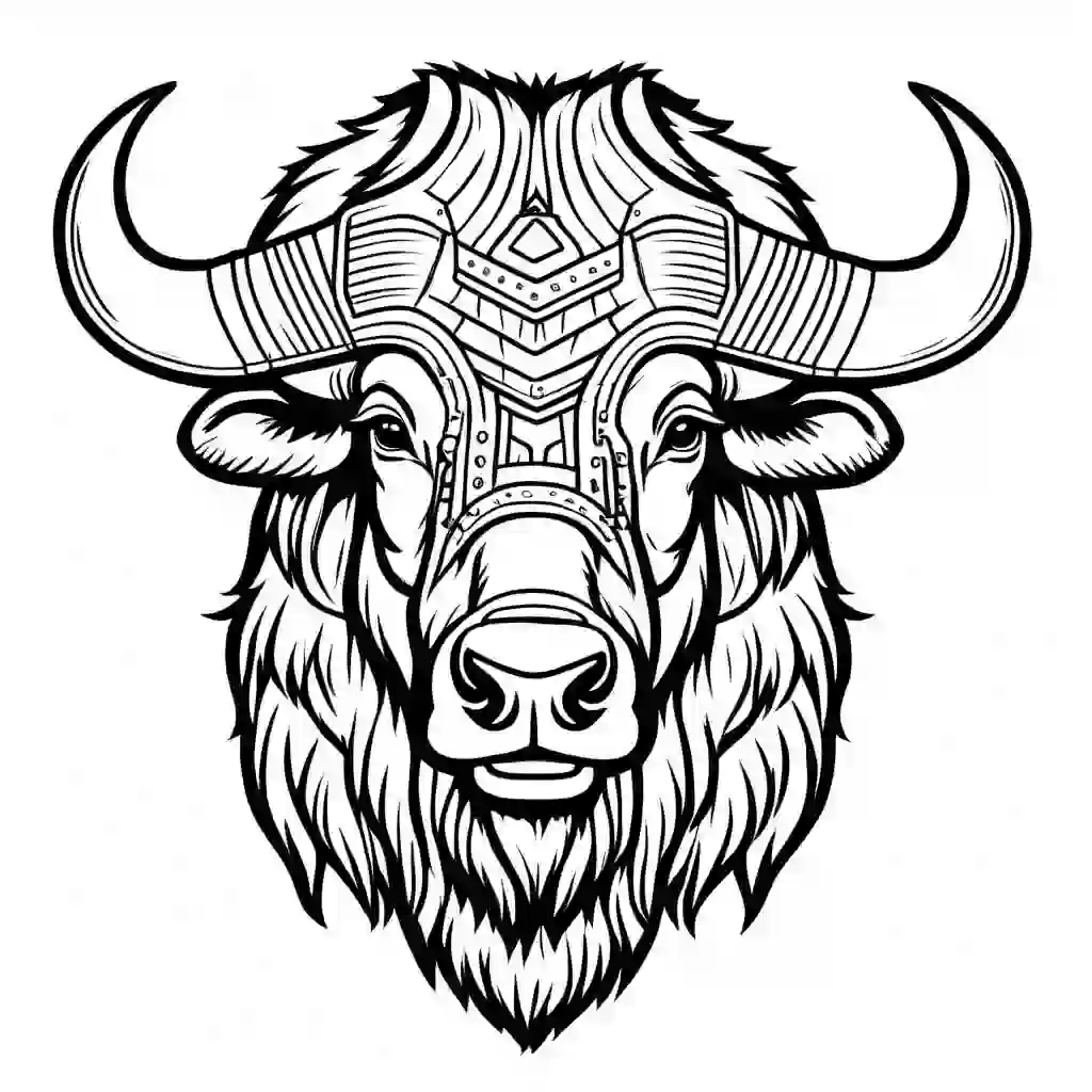 Bison coloring pages
